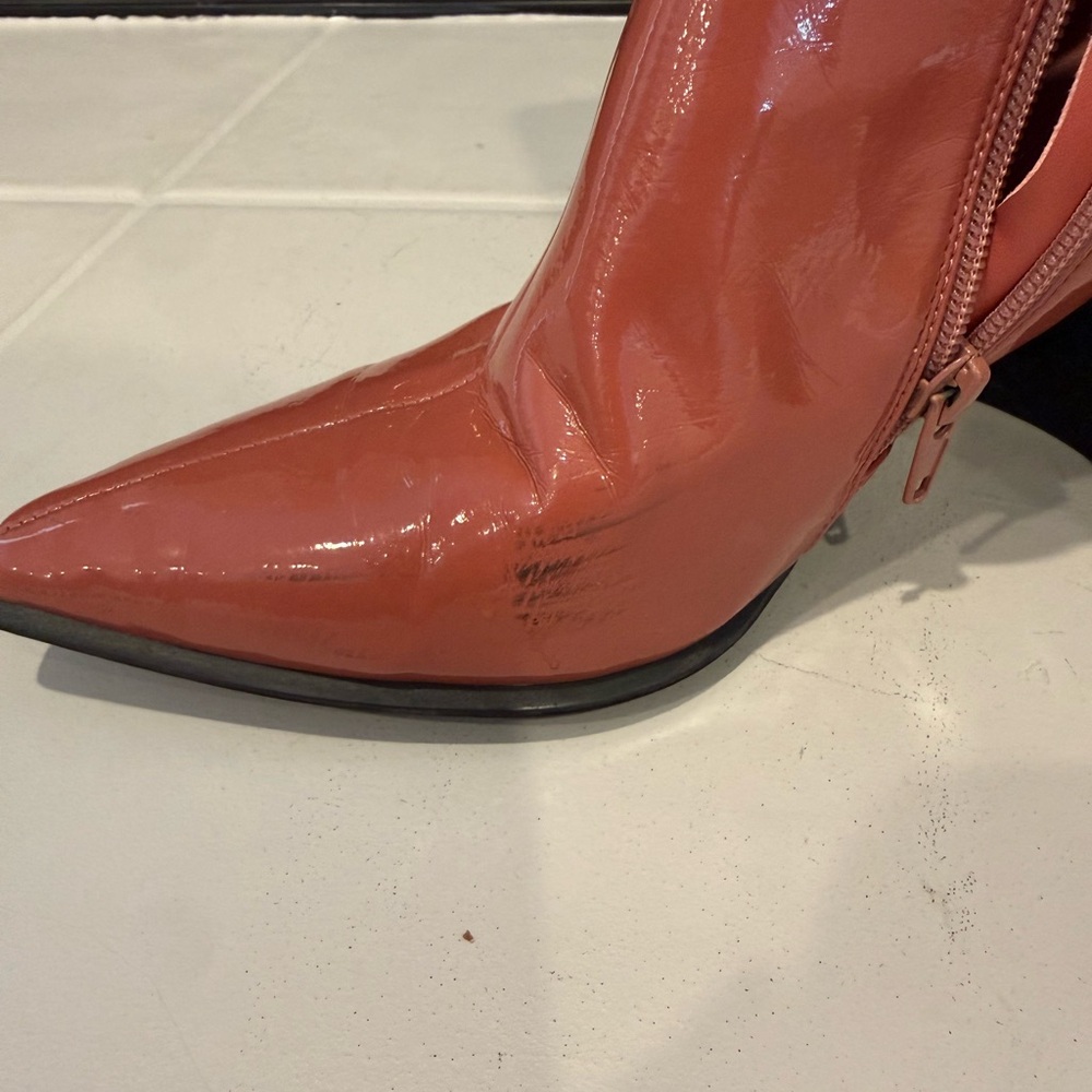 Jeffrey Campbell Glossy Coral Heeled Boots - Picture 2 of 6
